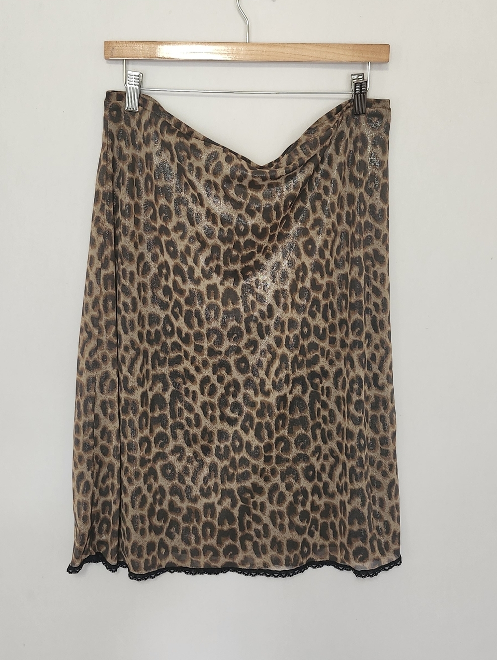 Express Y2K Lowrise Leopard Skirt Size L
